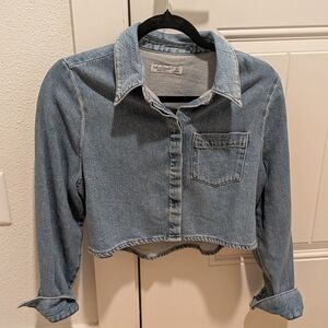 Arizona Jean Company Cropped Denim Shirt/Jacket